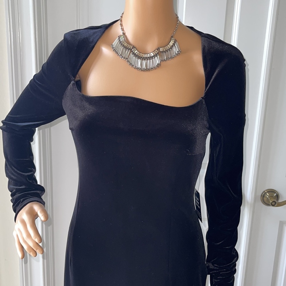 Black Velvet Party Dress - Picture 2 of 9